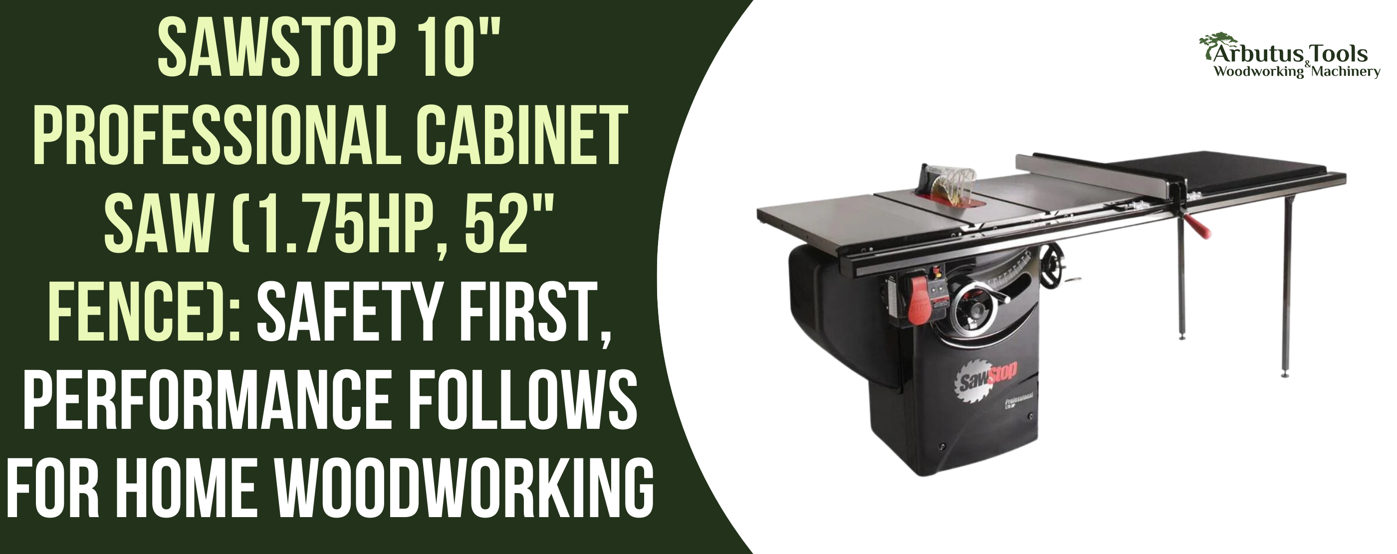 SawStop 10" Professional Cabinet Saw (1.75HP, 52" Fence): Safety First, Performance Follows for Home Woodworking