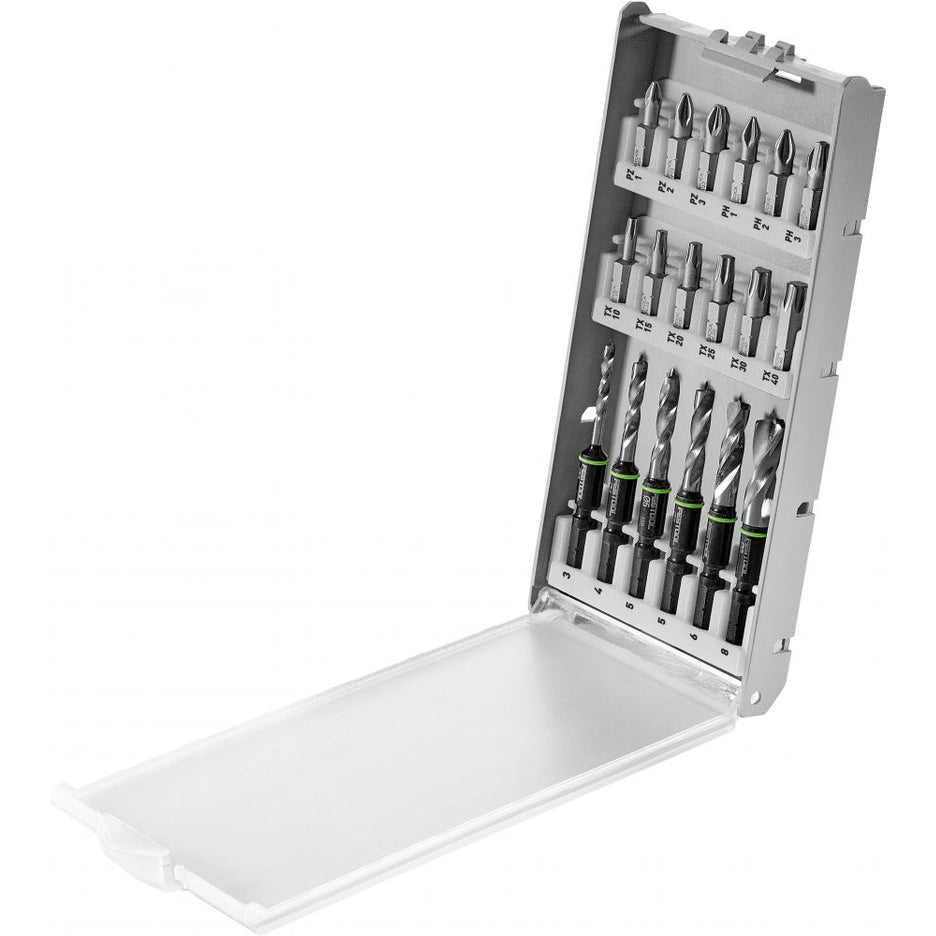 Festool Stubby Brad Point Drill Bit Set with Centrotec Shank