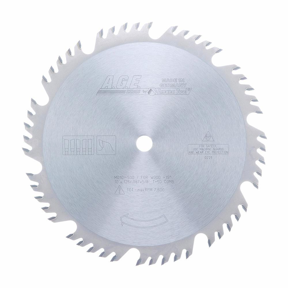 Amana Tool MD10-500C Saw Blade 10" Carbide Tipped Combination Saw Blade 50 Tooth