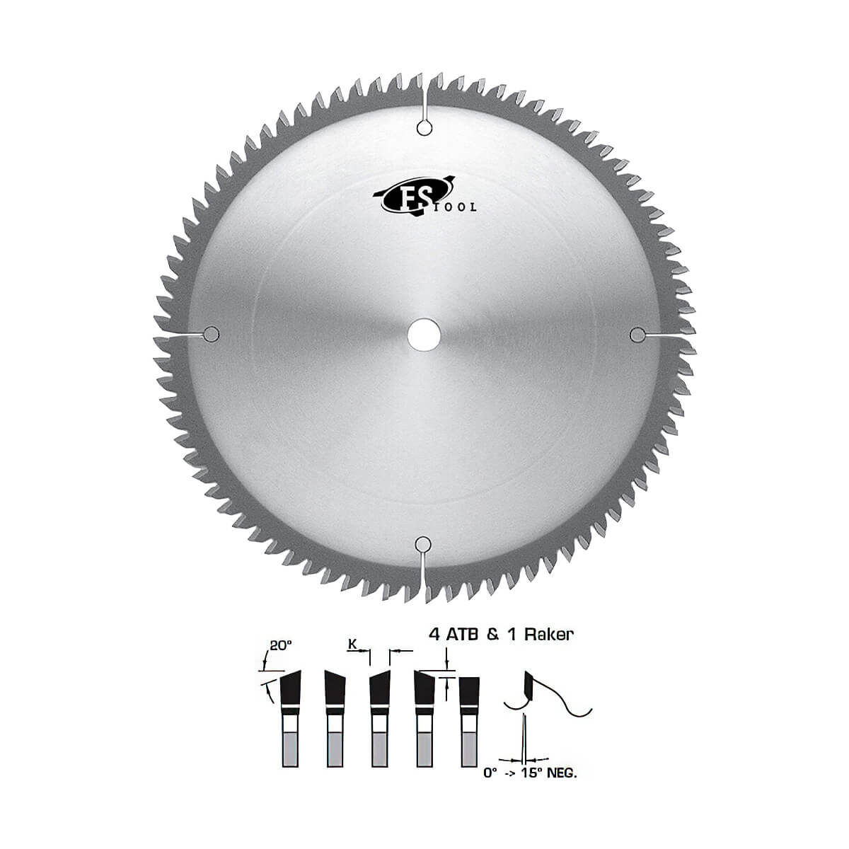FS Tool LM4300 Saw Blade Mitre Joint Saw Blade 12" 80 Tooth 1" Bore