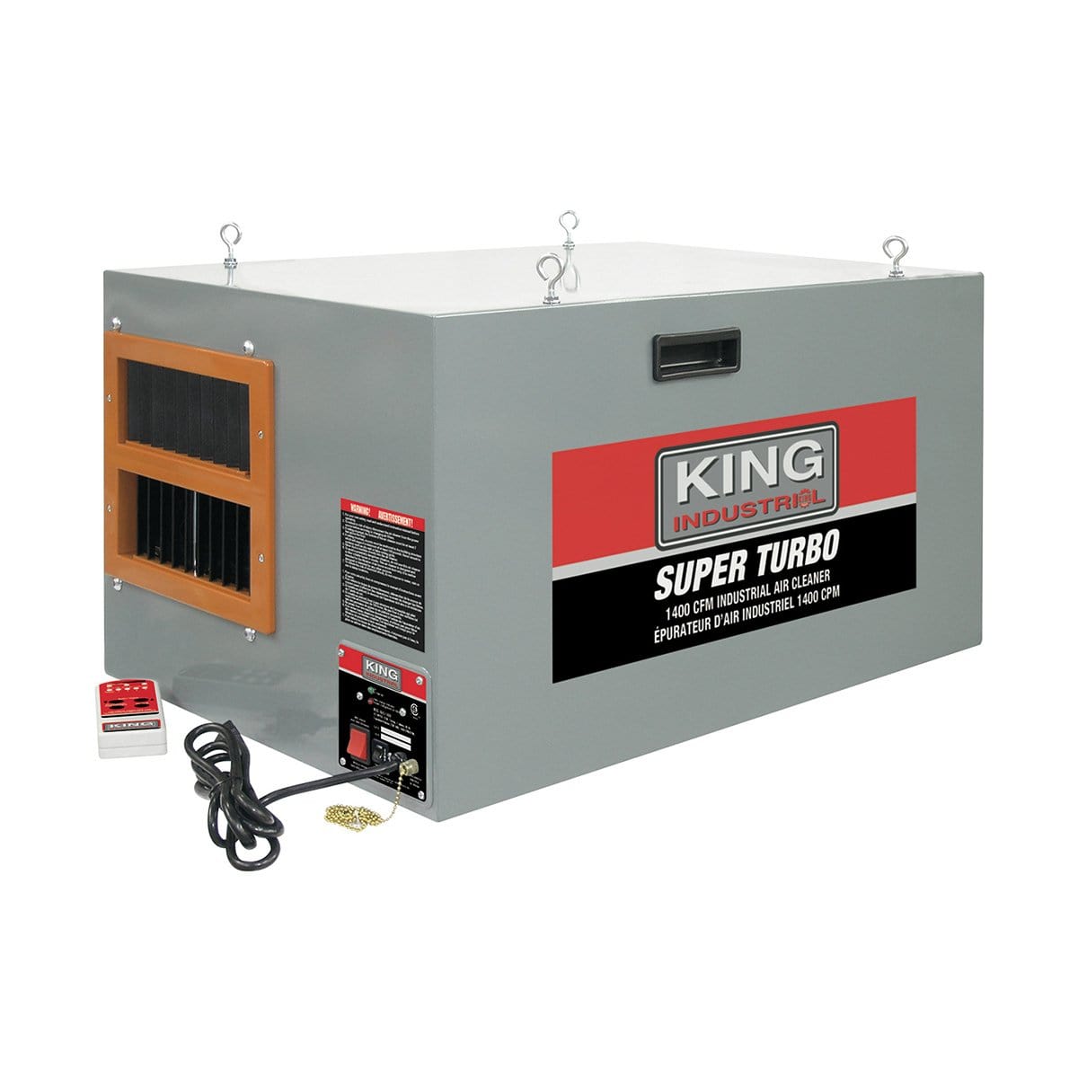 King Industrial KAC-1400 Air Filtration 1400CFM Industrial Air Cleaner
