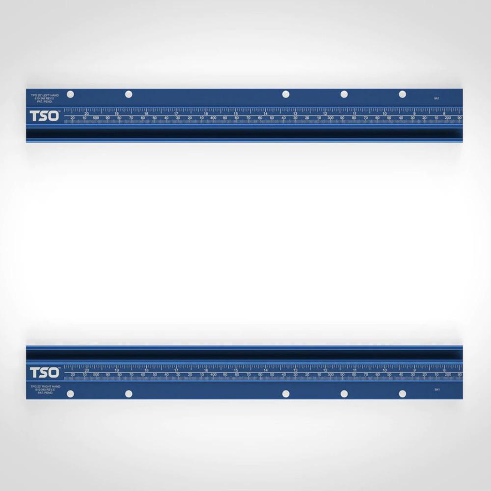 TSO Products 61-384 A Guide Rail Accessory 20" T-tracks for TPG Parallel Guide System