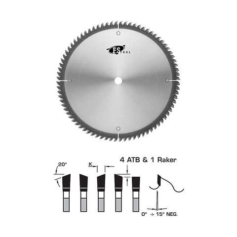 FS Tool Crosscut Circular Saw Blade 10 Inch x 80T ATB+R with 5/8 Inch Bore