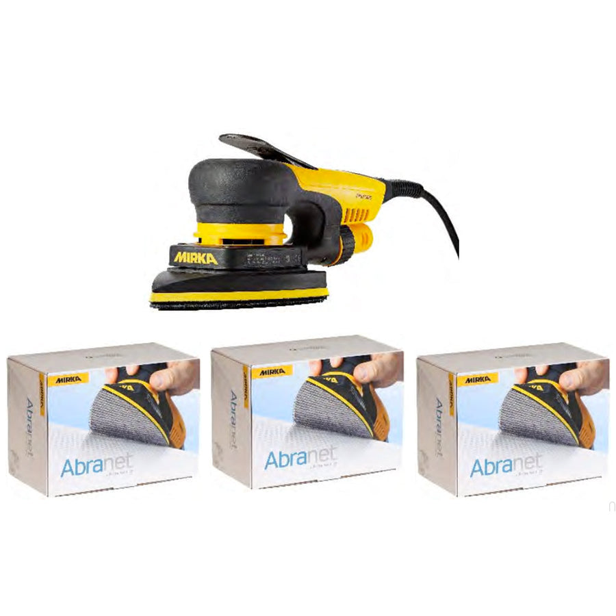 Mirka Detail Orbital Sander Kit with Abranet Abrasives DEOS Delta 663CV