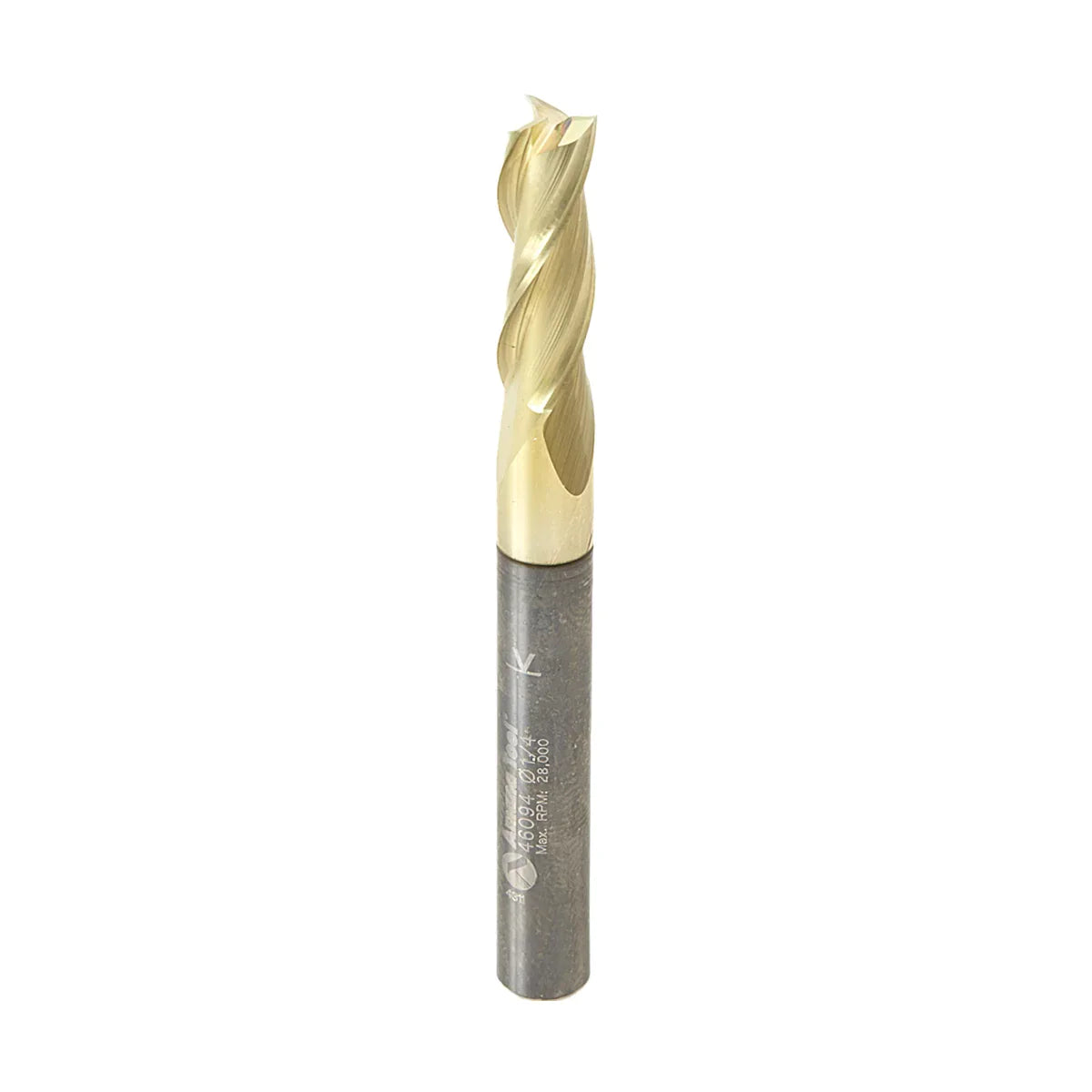 Amana Tool 46094 CNC Router Bit Solid Carbide Up-Cut Spiral 1/4 Diameter x 3/4 x 1/4 Shank x 2-1/2 Inch Long Router Bit