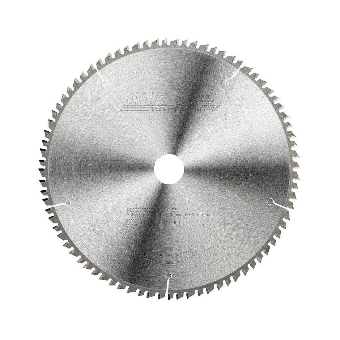 Amana Tool MD260-800 Saw Blade Carbide Tipped Saw Blade 80 Tooth ATB 260mm x 30mm Bore