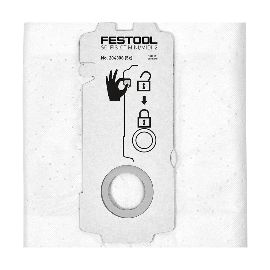 Festool 204308 Filter Bags Self-Cleaning Filter Bags For CT MINI/MIDI-1 and CT 15