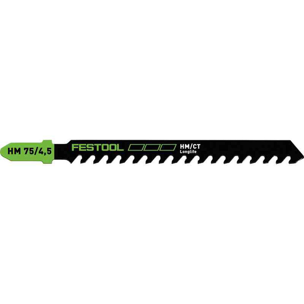 Festool 204343 Saw Blade Festool Jigsaw Blades Carbide Tipped for Abrasive Materials HM 75/4.5