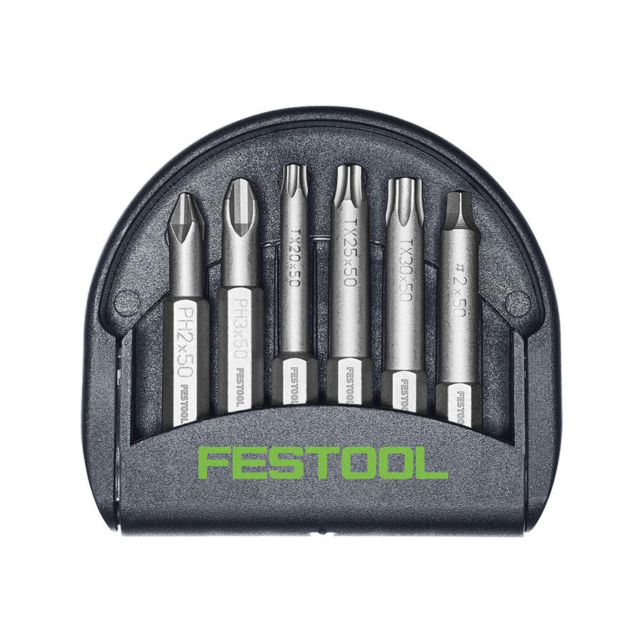 Festool 204386 Drill & Screwdriver Bits 6-Piece Magnetic Impact Bit Set