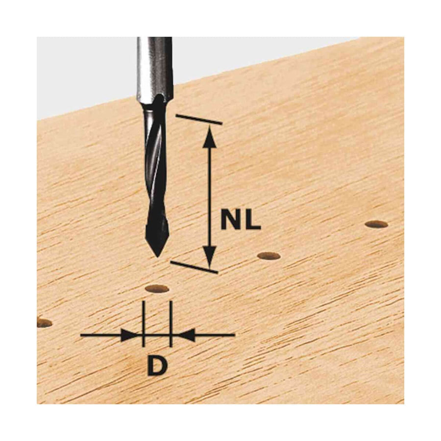 Festool 491064 Plunge Router Dowel Drill bit HW S8 D5/30