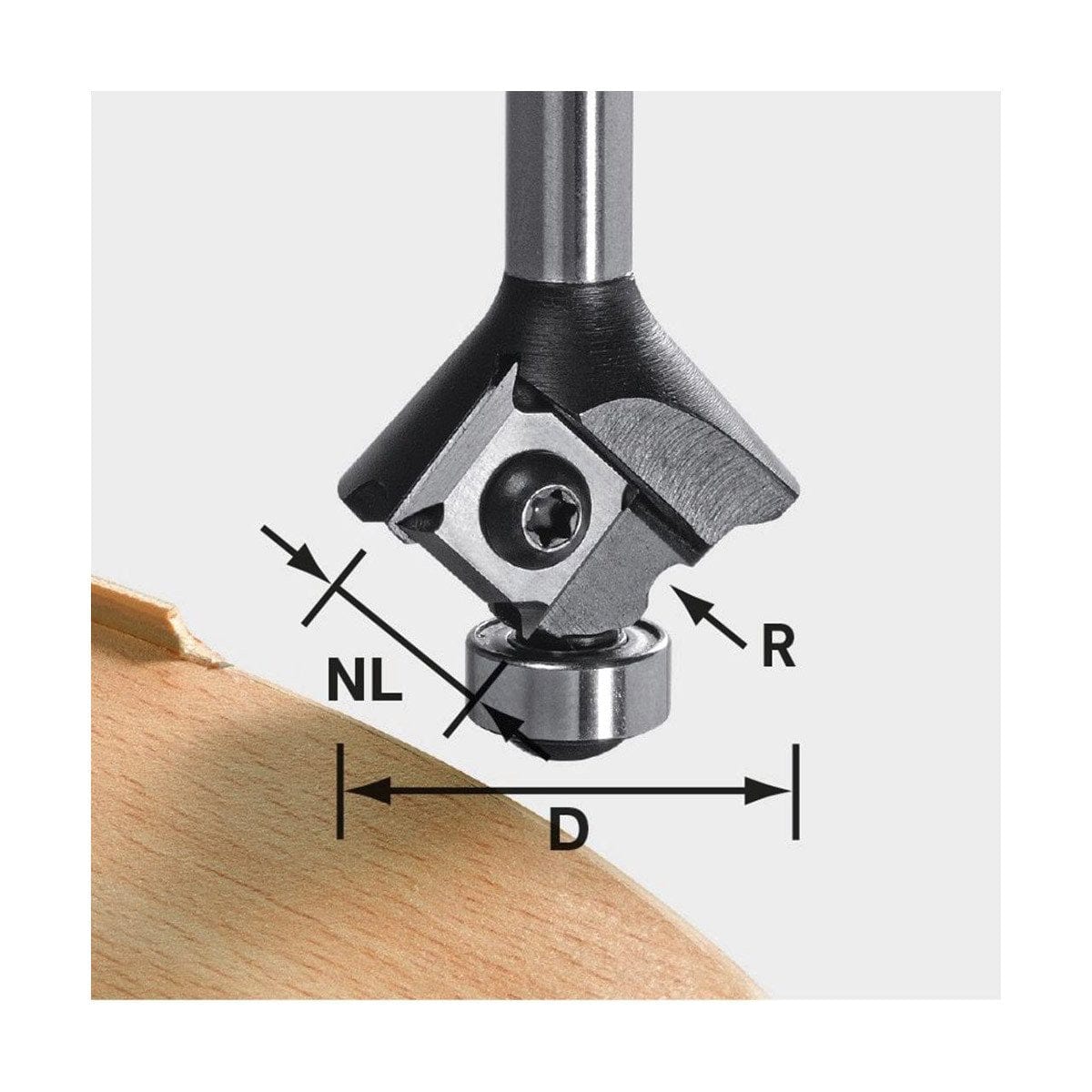 Festool 499809 Trim Router Radius Router Bit R2