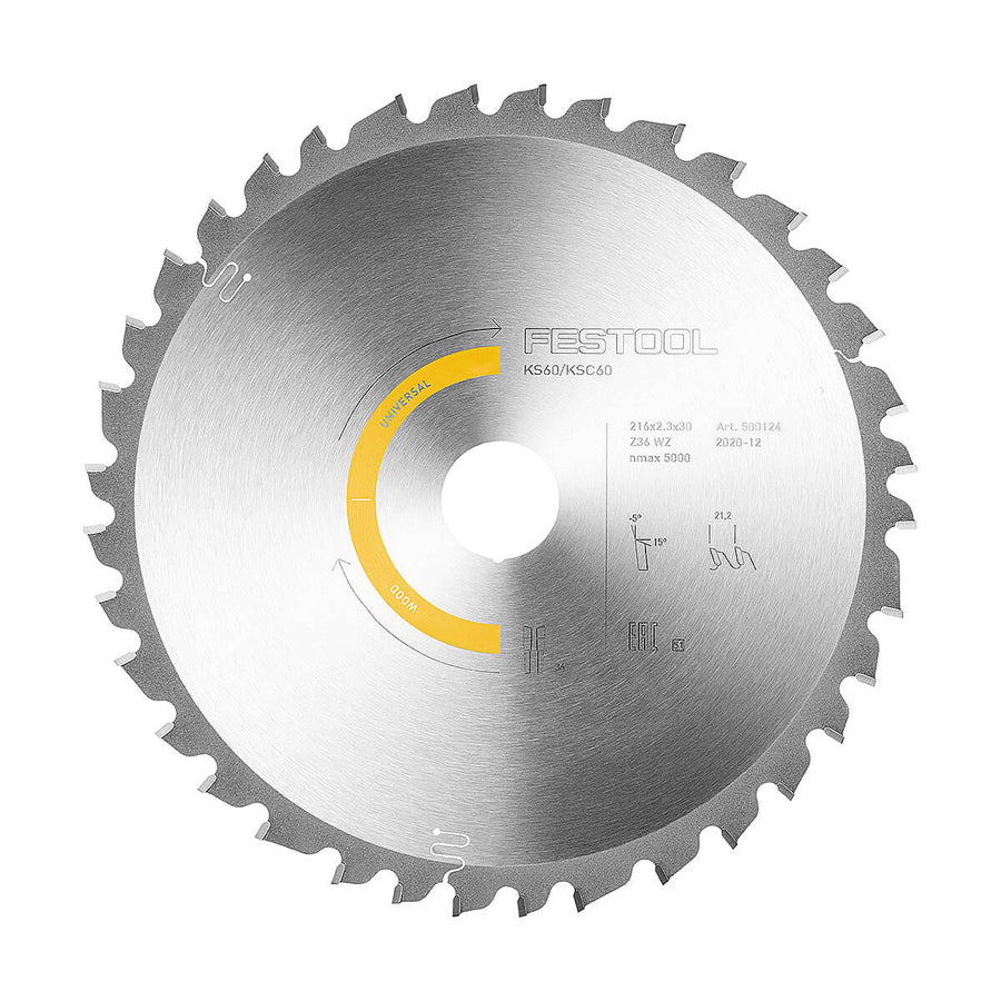 Festool 576927 Saw Blade Universal Wood Saw Blade 36 Tooth ATB