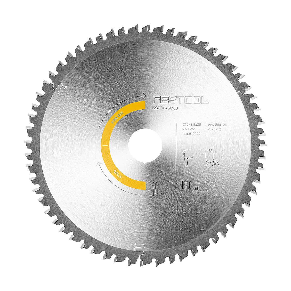 Festool 576928 Saw Blade Fine Cut Wood Saw Blade 60 Tooth ATB