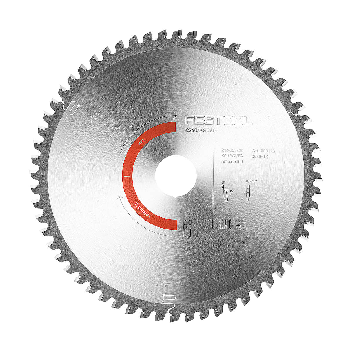 Festool 576930 Saw Blade Fine Cut Laminate Saw Blade 60 Tooth TC