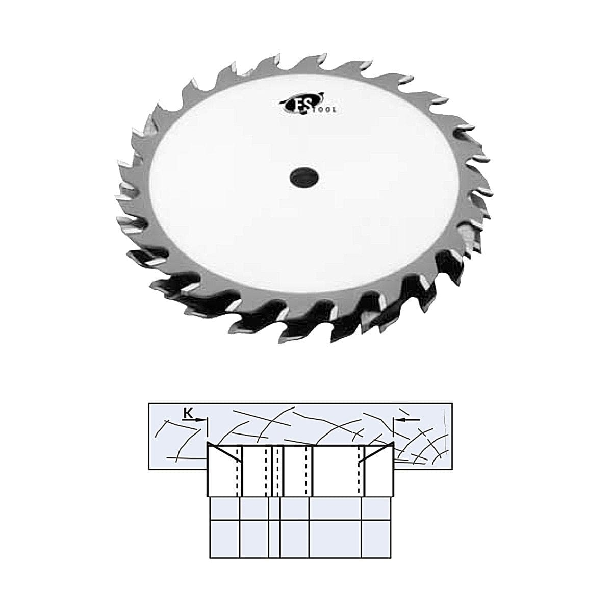 FS Tool 53DL06-30PH Saw Blade 6" Dado Set 24 Tooth - 30mm Bore