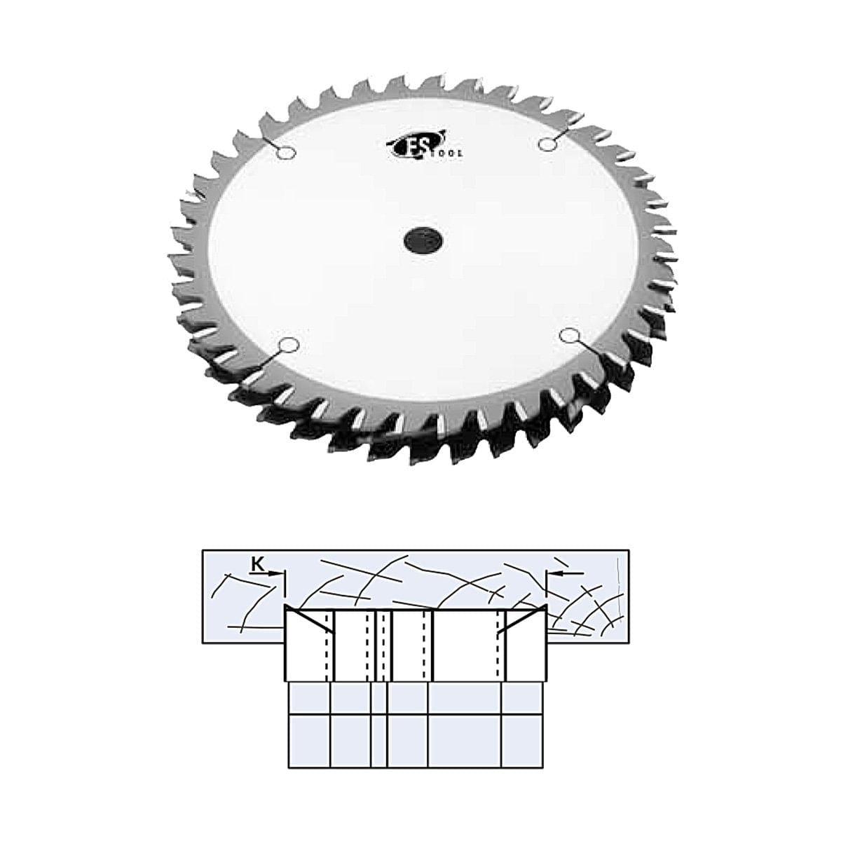 FS Tool 54DL08-30PH Saw Blade Fine 8" Dado Set 40 Tooth - 30mm Bore