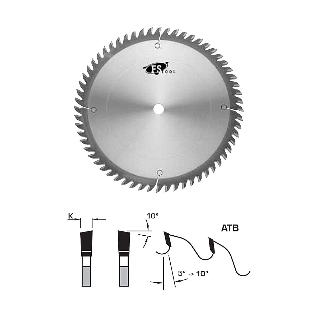 FS Tool L04250 Standard Cross Cut Saw Blade 10