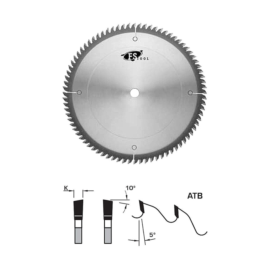 FS Tool L06250 Saw Blade Fine Cross Cut Saw Blade 10" 80 Tooth 5/8" Bore