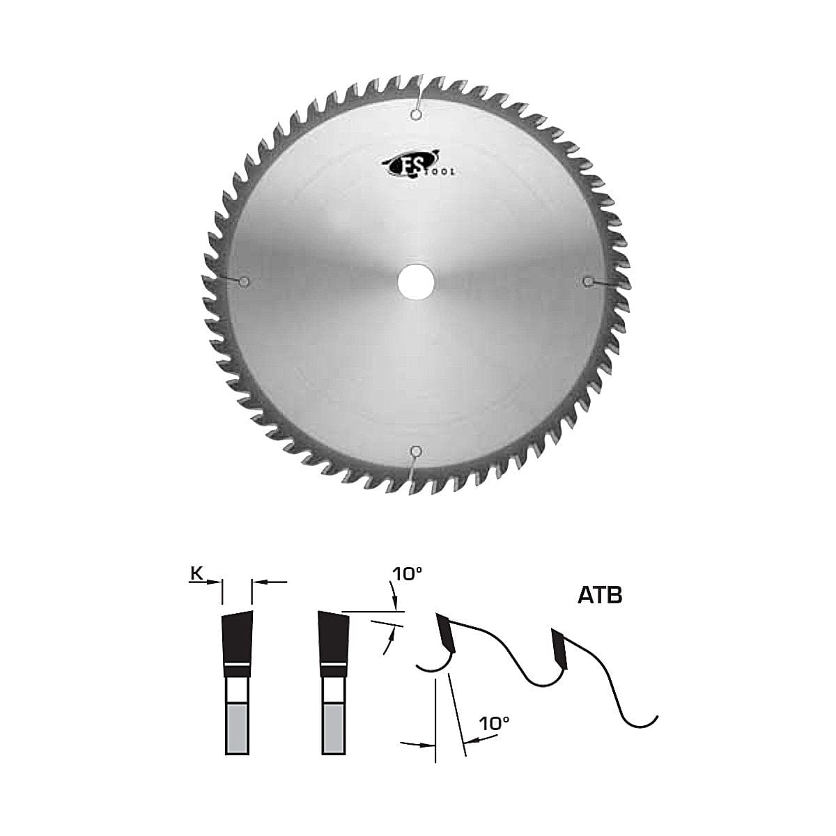 FS Tool L09300-30PH Saw Blade Cross Cut Saw Blade 12" 60 Tooth 30mm Bore