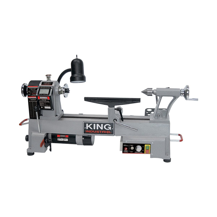 King Industrial KWL-1218VS Wood Lathe 12" x 18" Variable Speed Wood Lathe