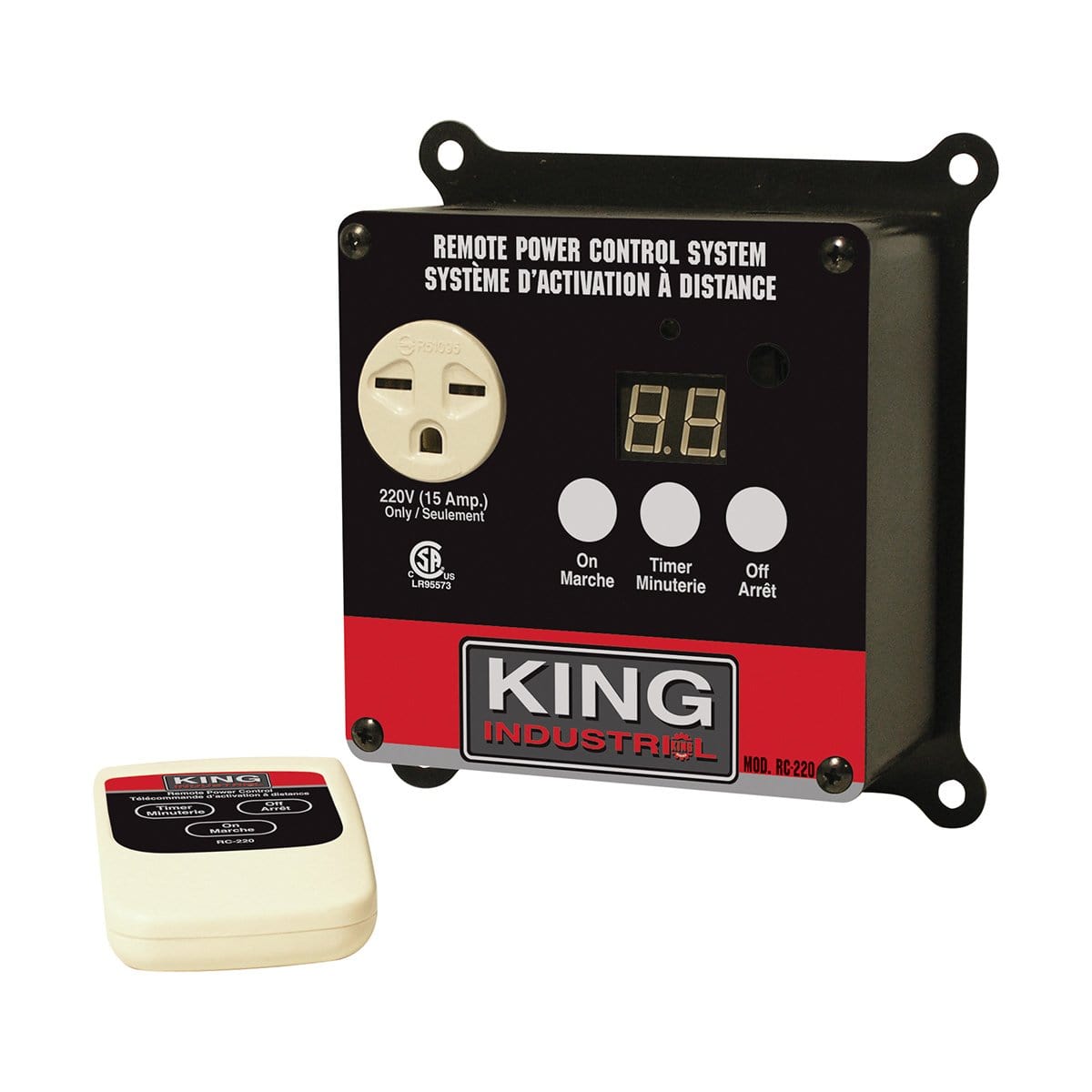 220 Remote Control King Industrial RC-220 220V Remote Power Control System · Arbutus Tools