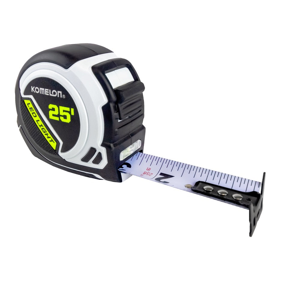 Komelon K25LED Tape Measures Komelon 25 Foot x 1 Inch Rechargeable LED Tape Measure