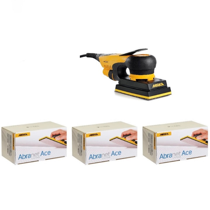 Mirka MCA-DEOS35ACE Sanders Mirka DEOS 353 3x5 inch Orbital Sander Kit with Abranet Ace