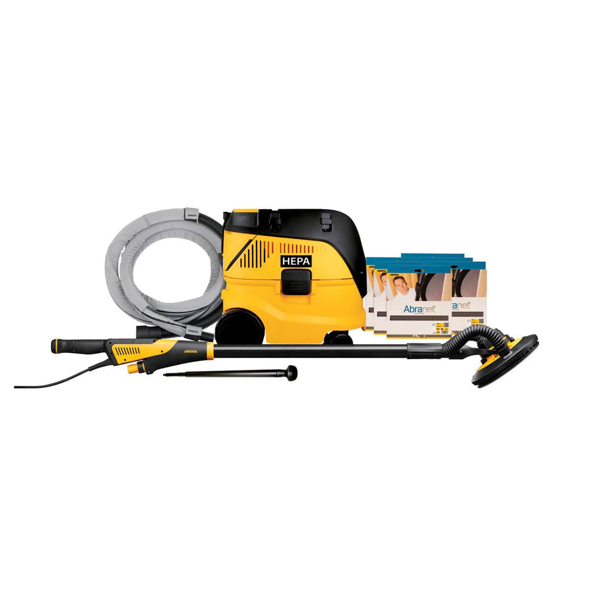 Mirka MCA-LEROSDENET Random Orbital Sander LEROS 950CV Drywall Sander/Dust Extractor Package