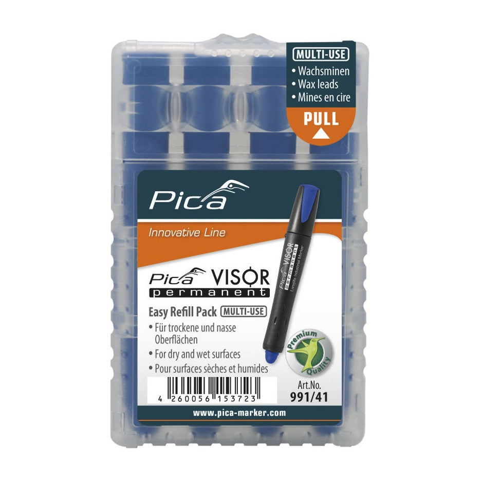 Pica 991/41 Marking Tools Blue Pica Refills for Visor Permanent Marker