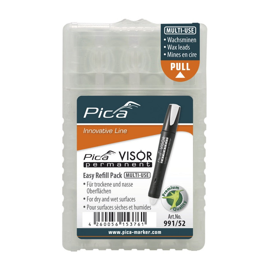 Pica 991/52 Marking Tools White Pica Refills for Visor Permanent Marker
