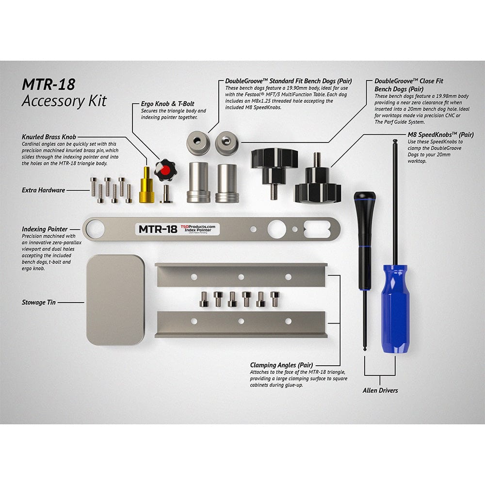 TSO Products 61-322 A MFT Table MTR-18 Master Accessory Kit