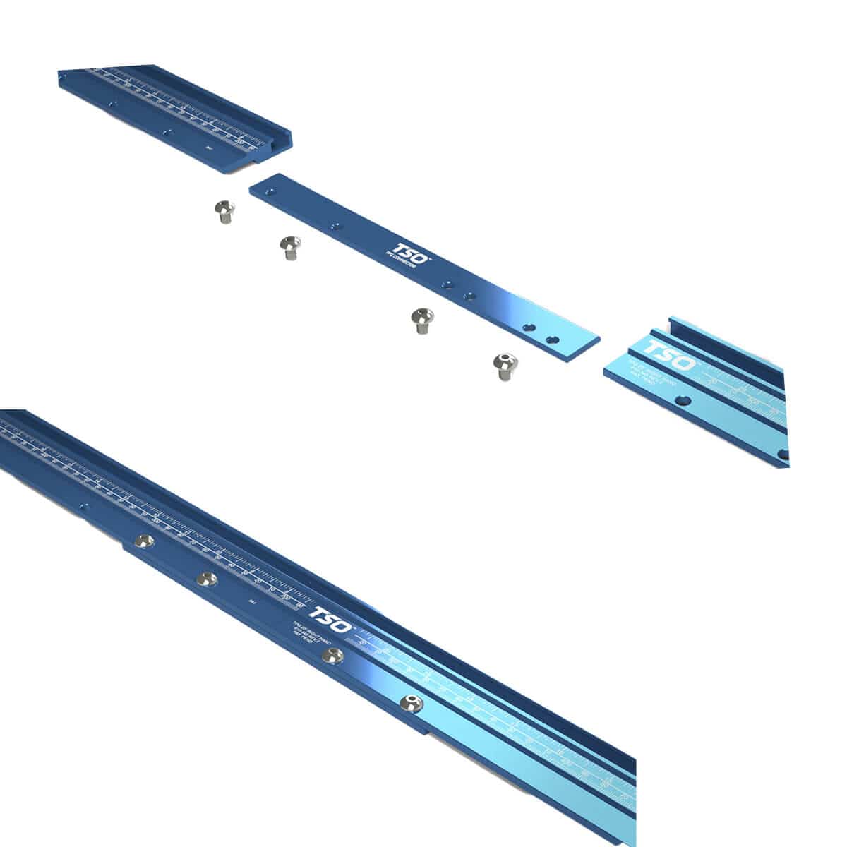 TSO Products 61-389 A Guide Rail Accessory T-track Connector for TPG Parallel Guide System