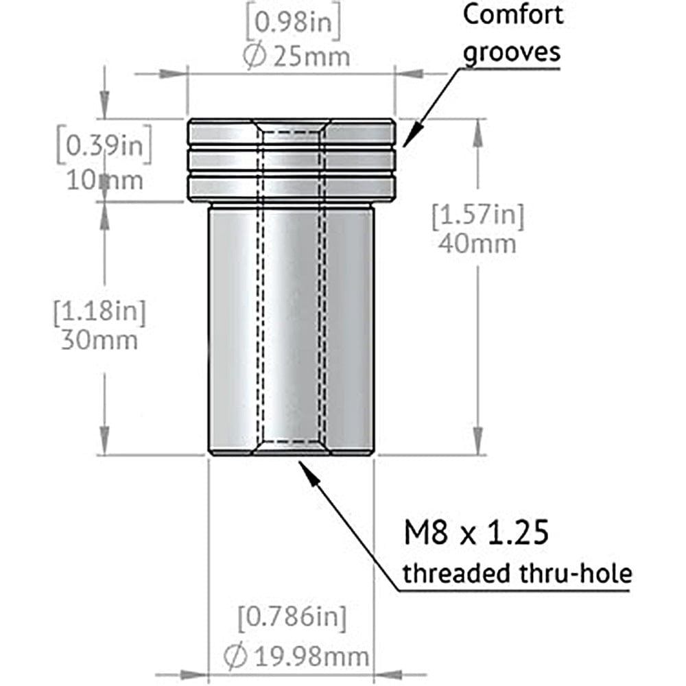 TSO Products 61-412 A MFT Table DoubleGroove™ 20mm Close Fit Bench Dogs - Large